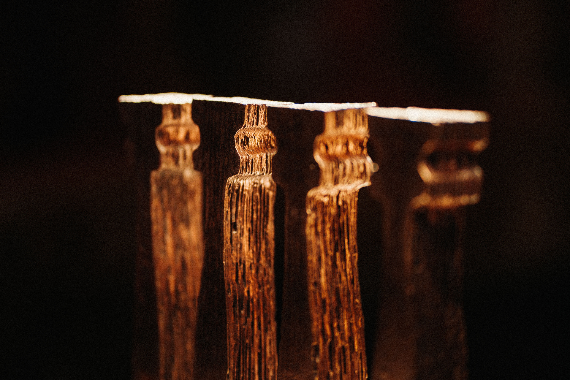 Detail of the award trophies – wood, hand-crafted